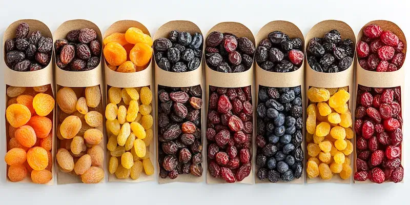 Ile kcal mają suszone owoce?