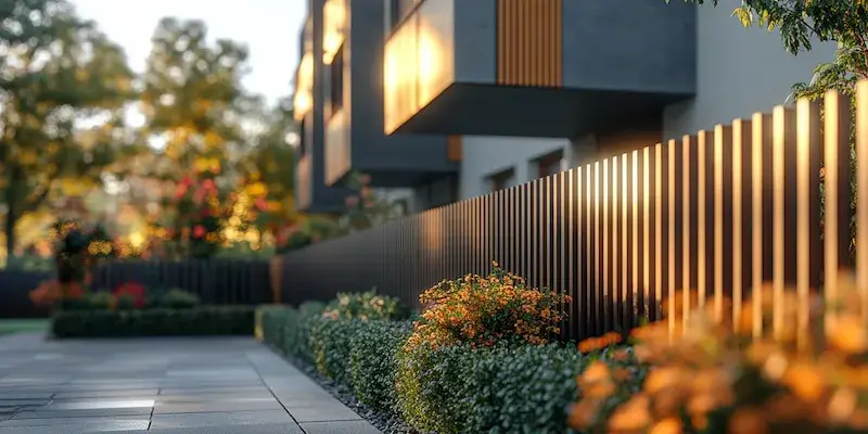 Moderne Metallzäune aus Polen