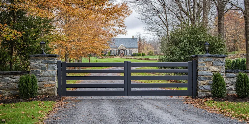 Moderne Zäune aus Polen